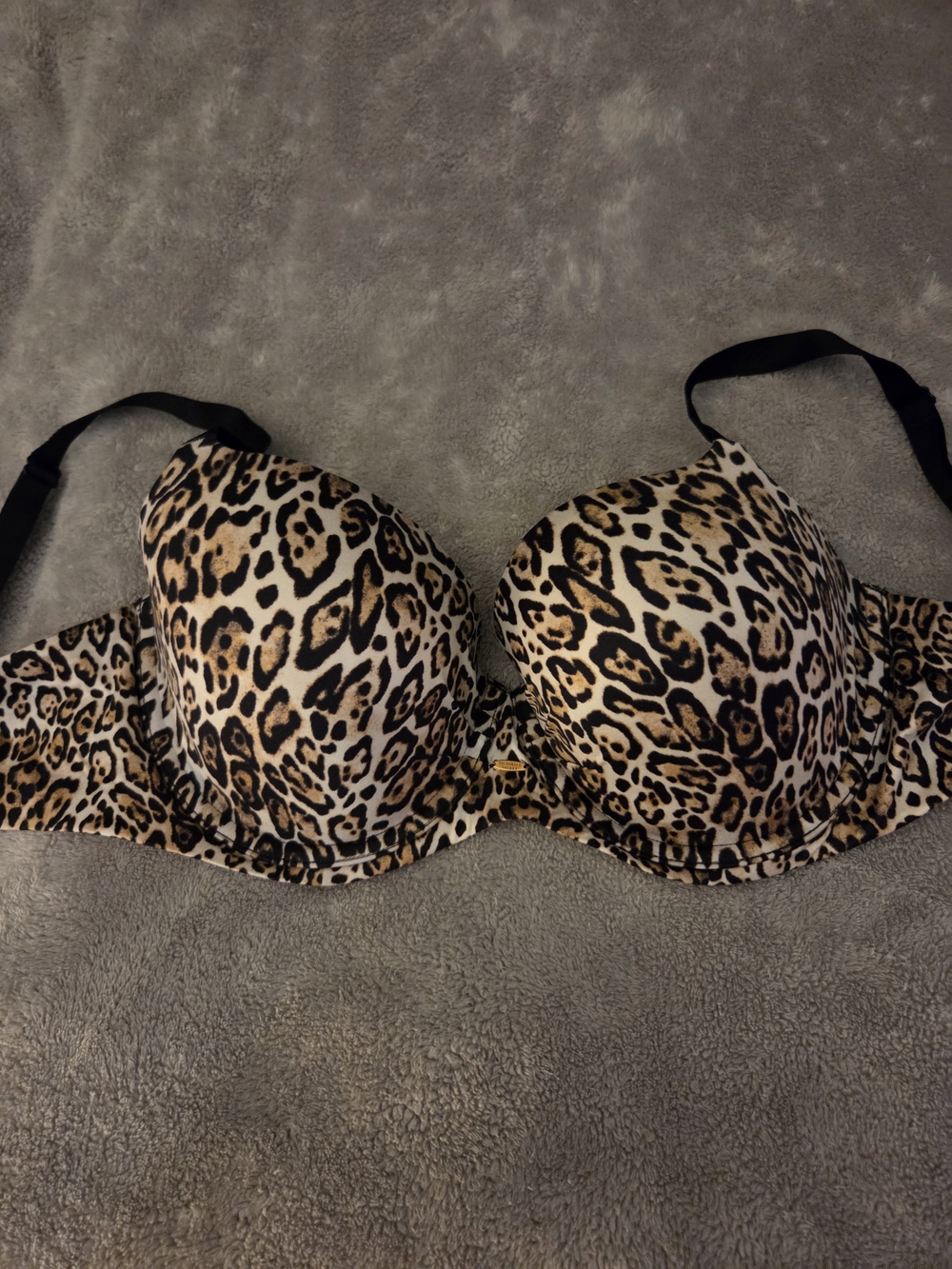 Victoria's Secret Leopard Print Push-Up Bra - Beige/Brown/Black